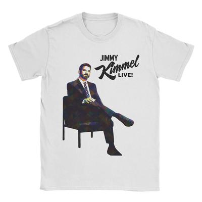 Jimmy Kimmel Live Men's T Shirts  Novelty Tees Short Sleeve Round Neck T-Shirts Pure Cotton Summer Tops