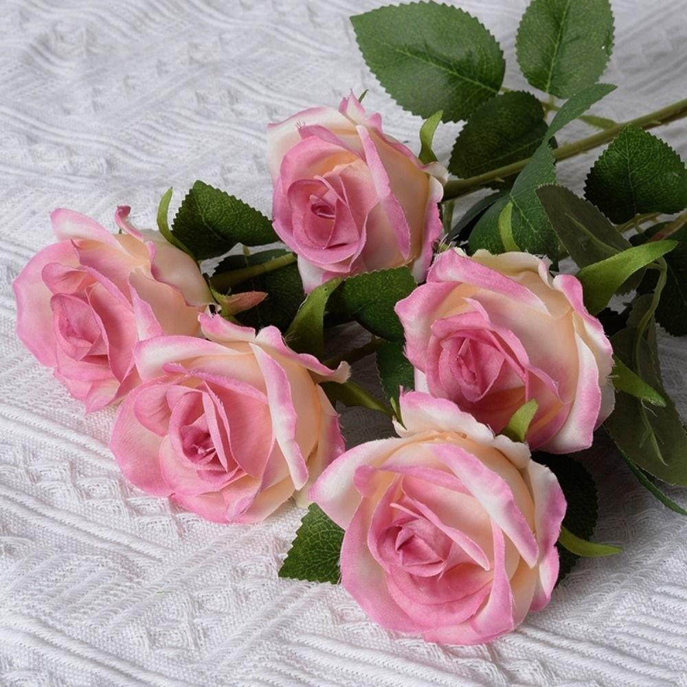 Forniture per Feste Rosa di Seta Vintage 8 Colori Fiori Artificiali Alta Qualità Piccola Rosa Decorazione per la Casa