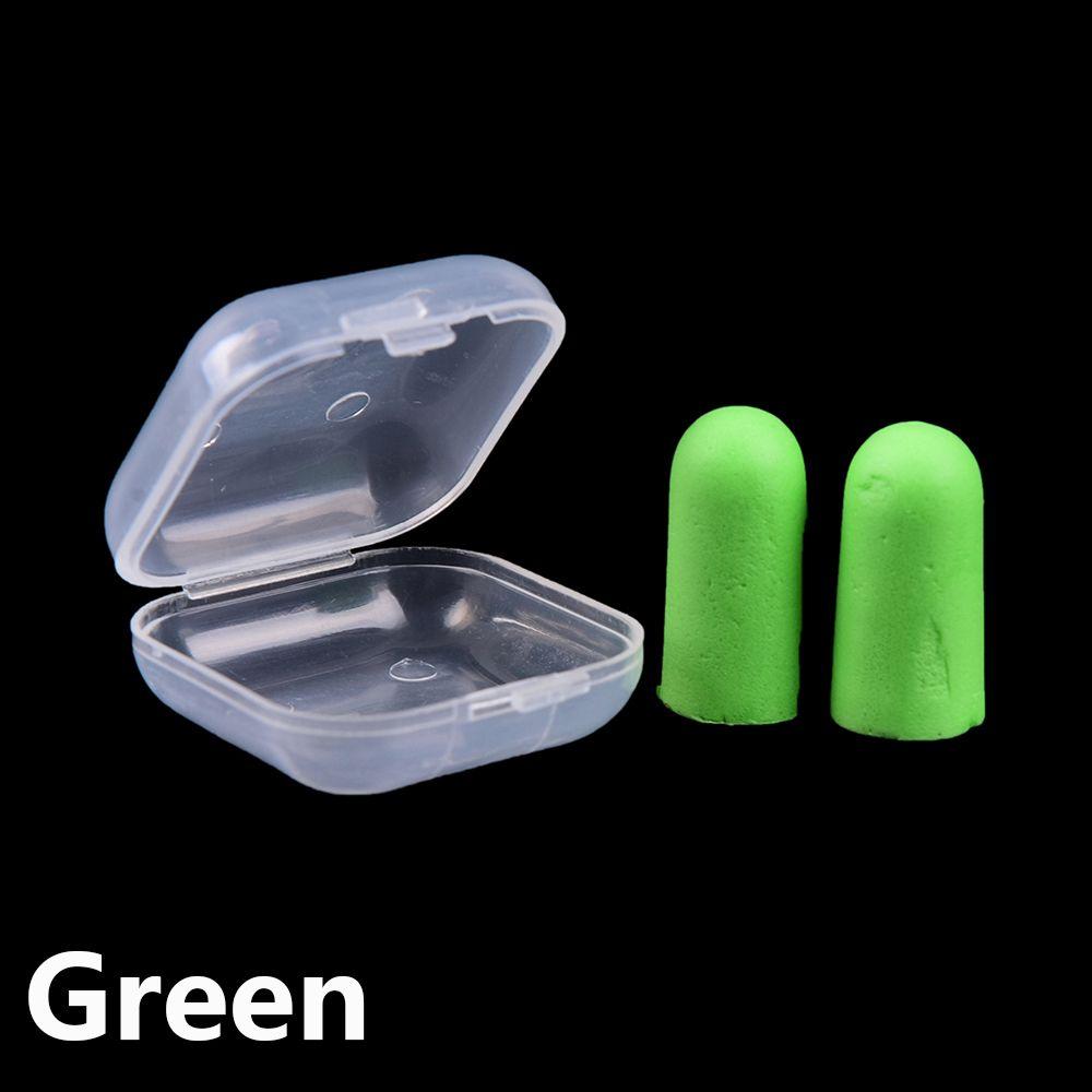 

1/5 Pairs Soft Sleeping Travel Rebound Polyurethane Foam Earplugs Tapered Shape Earmuffs зелёный