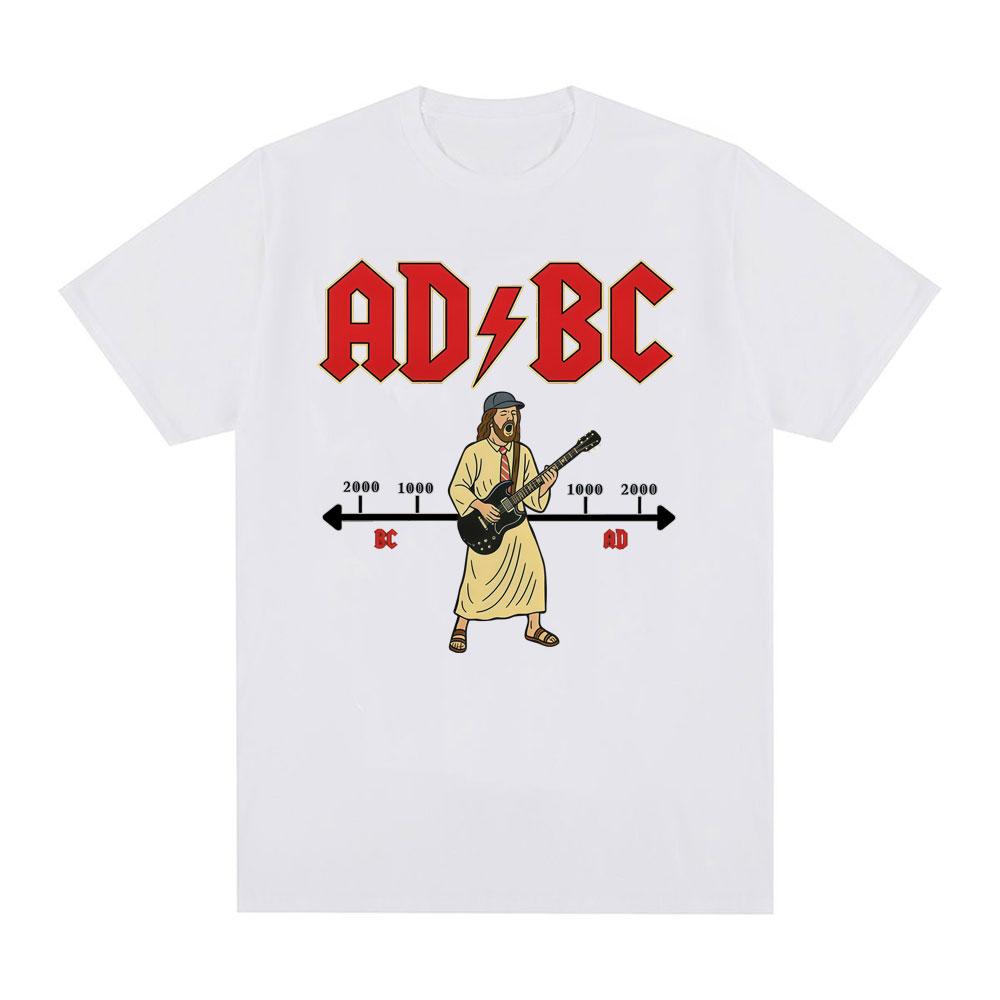 ADBC Jesus Funny Rock Meme mens shirt Vintage ONeck Short Sleeve Harajuku womens summer fashion oversized Tshirt 1 sold