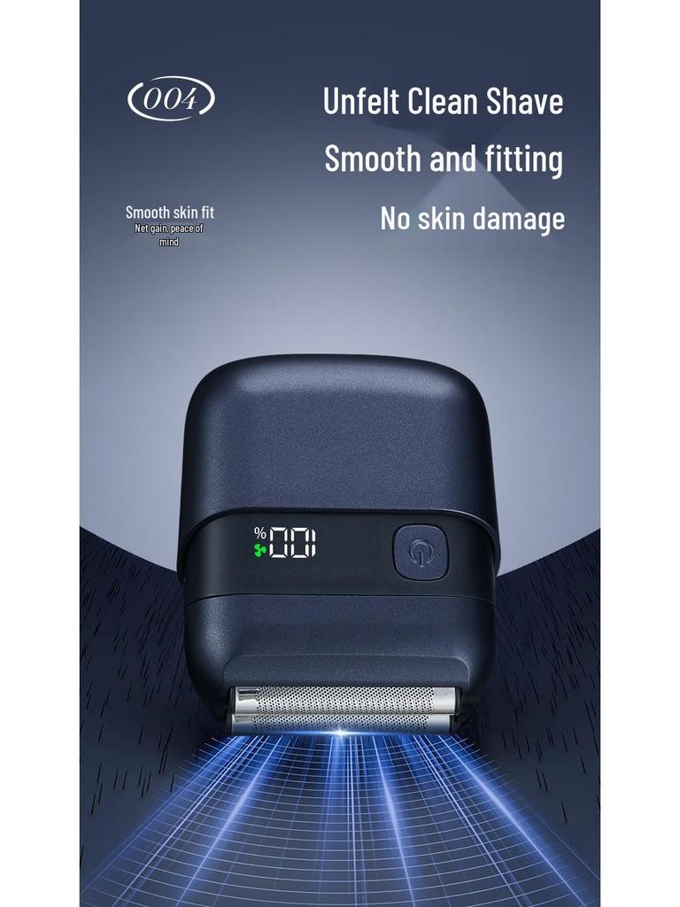 Electric Shaver with Digital Display, Magnetic Double Blade, Fast Charging, Mini Household Razor