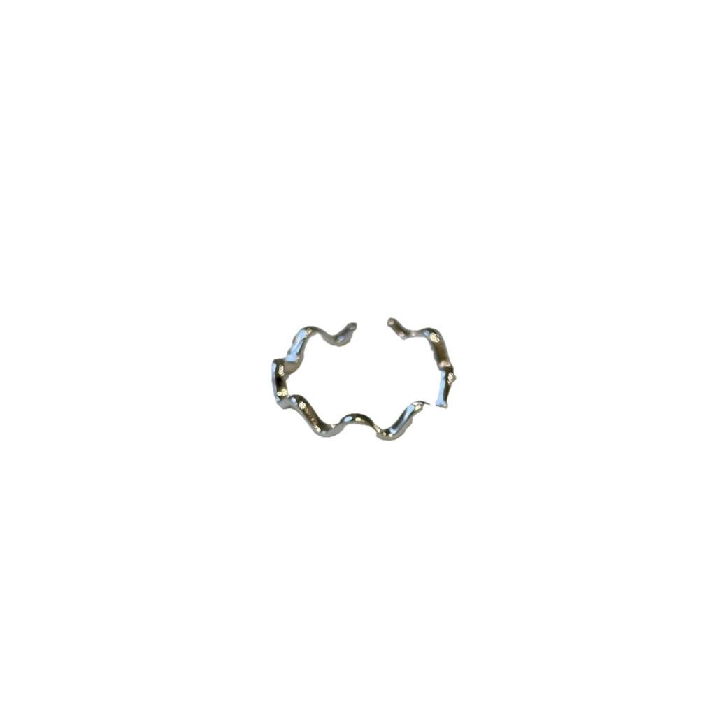 Su Chuang S925 Sterling Silver Adjustable Twisted Knot Ring for Women - Simple, Stackable, Ins Aesthetic