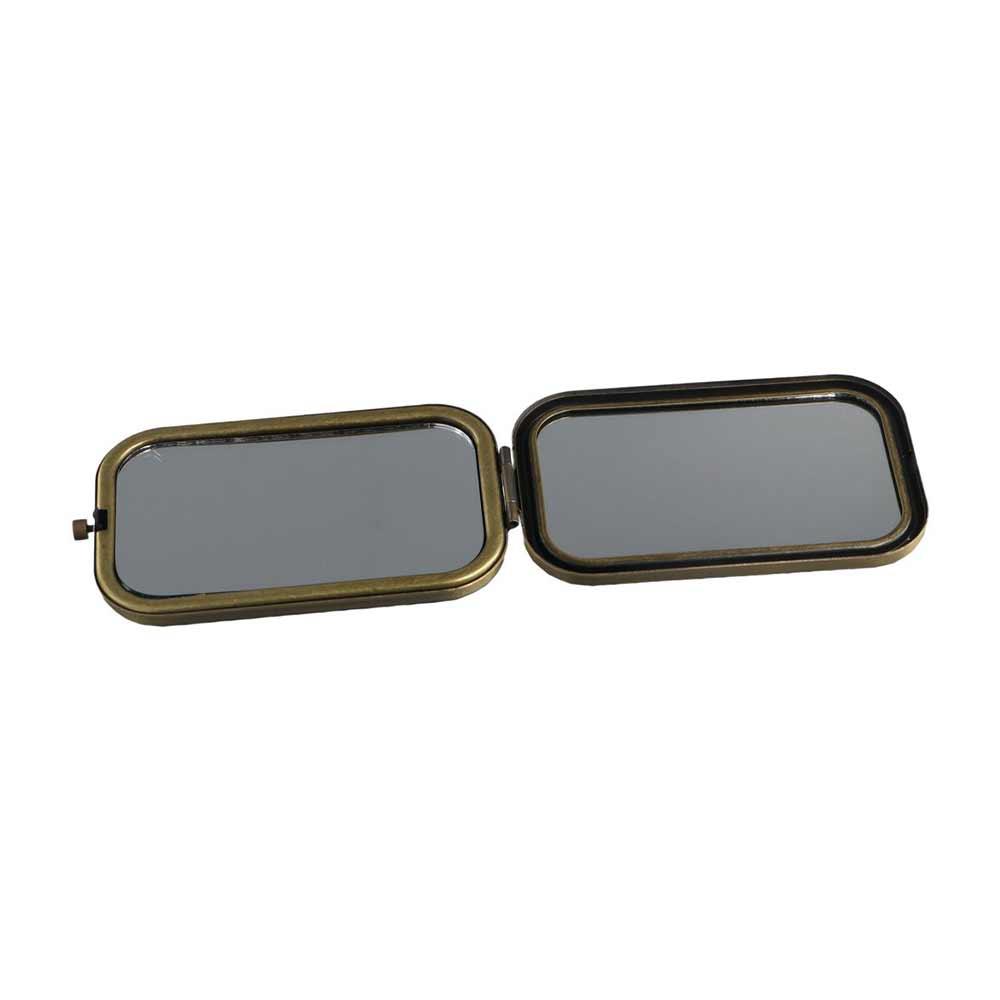 Retro Makeup Mirror Square Cosmetic Folding Mirror Deroration Compact Pocket Mirror  Women
