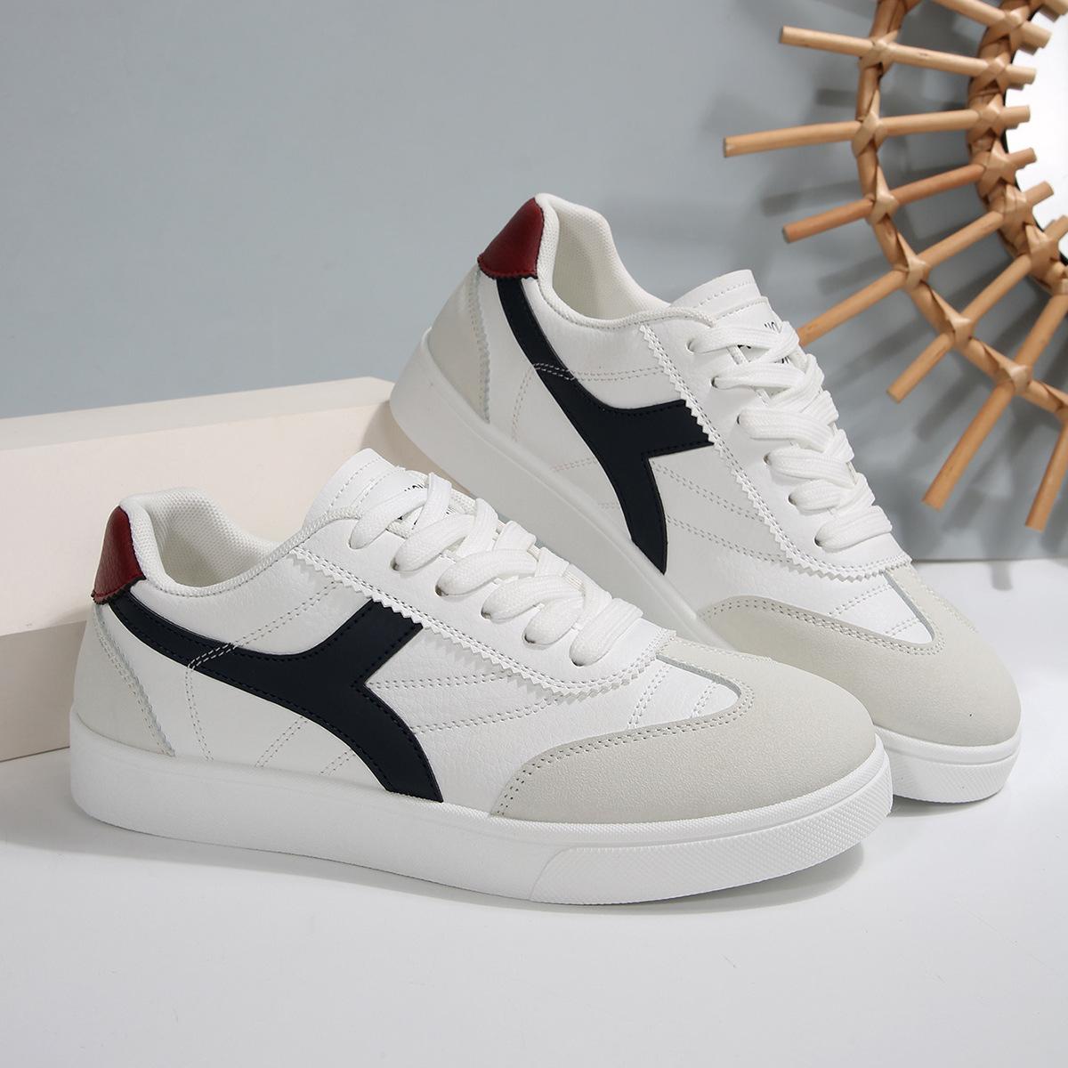 

2025 новые красные ретро спортивные и повседневные кеды на мягкой подошве с круглым носком женские, цветные, на мягкой подошве, универсальные, модные, белые 42 белый