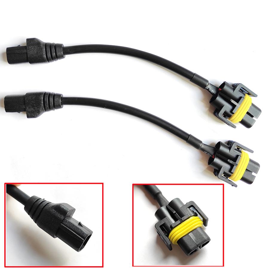 NHAUTP 2Pcs For Toyota Corolla Camry Prius Yaris Vios Levin CHR Fog Lights Conversion Cable H11 Male To L1B Female adapter plug