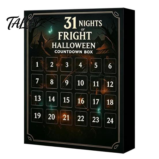 Halloween Decoration for Home Advent Calendar 2026, 31 Nights of Fright Countdown Box with Surprising Mini Spooky Figurines, Desk Decor, Party Favors