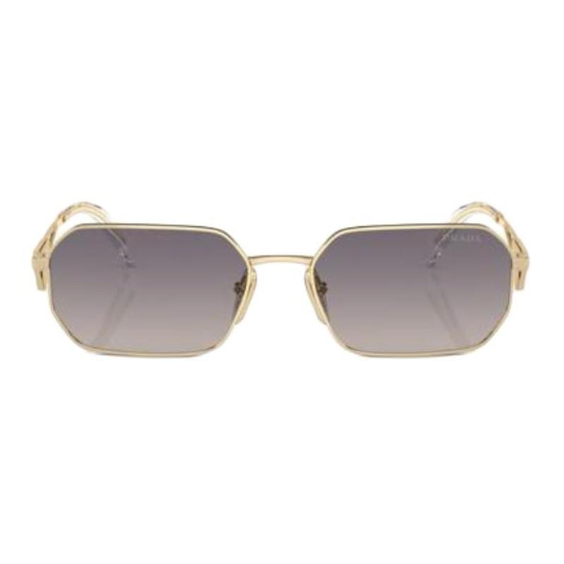 Prada Logo Temples Irregular Sunglasses Unisex Couple Style Gold