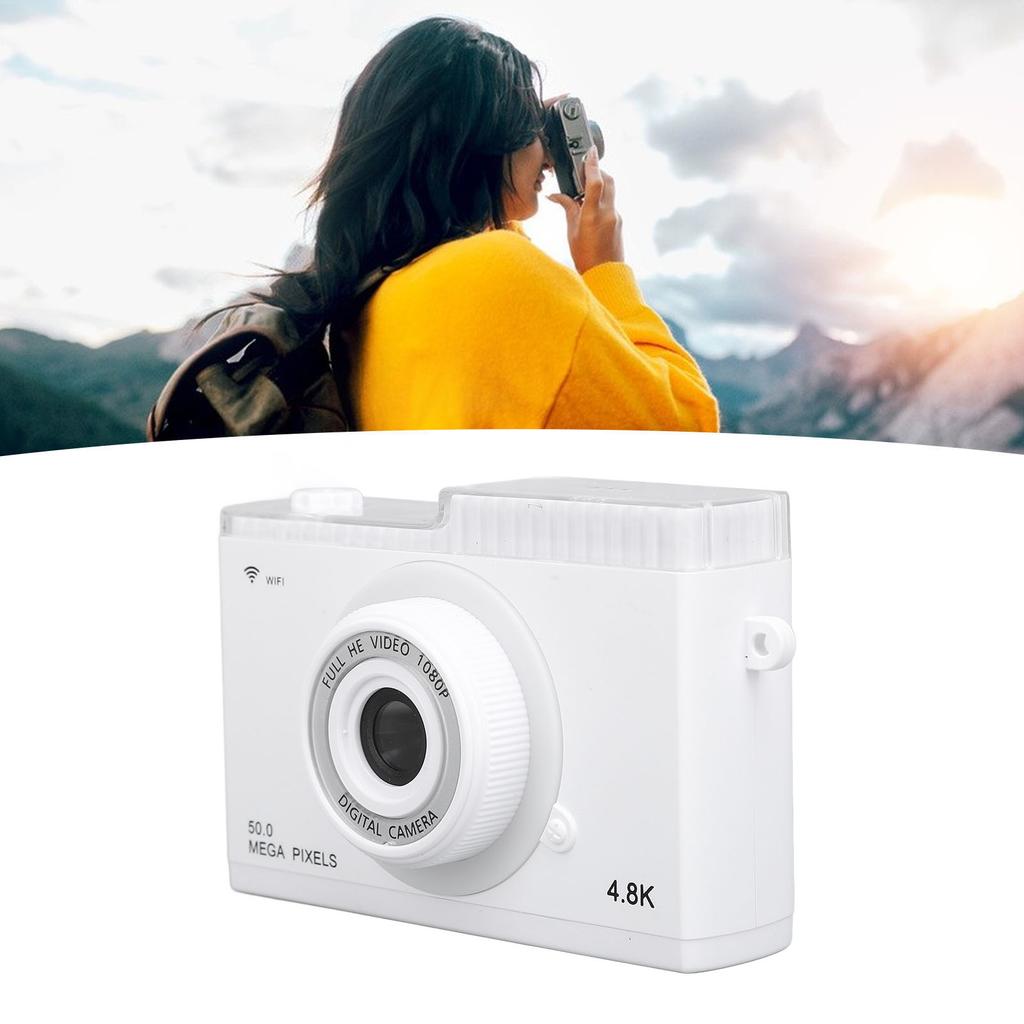 Digital Camera 48 80P 8x Digital Zoom Support Wireless Fidelity   Retro Compact Camera with MP3 Playback Filters Frames