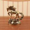 Feng Shui Horse Statue 2026 Year of Horse Tabletop Brass Ornaments Chinese New Year Blessing Souvenir Zodiac Animal Sculpture