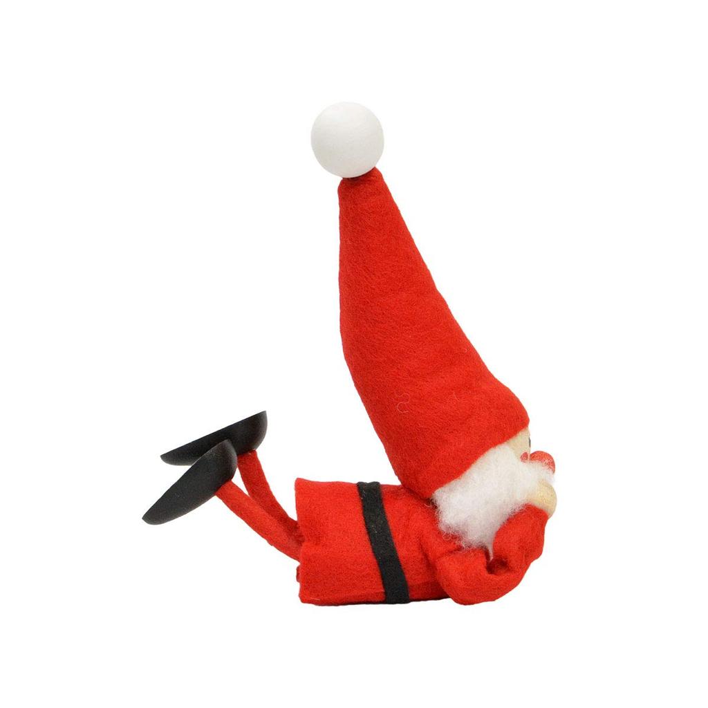 NORDIKA nisse Christmas Wooden Doll (Reclining Santa/Red)