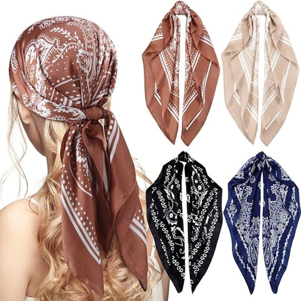 70×70cm Women's Print Scarves Lightweight Hijab Fashion Shawl  Daily Wear