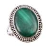 Natural Malachite Gemstone 925 Solid Sterling Silver Jewelry Ring Size 7 Q9i83