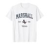 Texas Marshall Texas Flagge Sport Marineblau Design T-Shirt