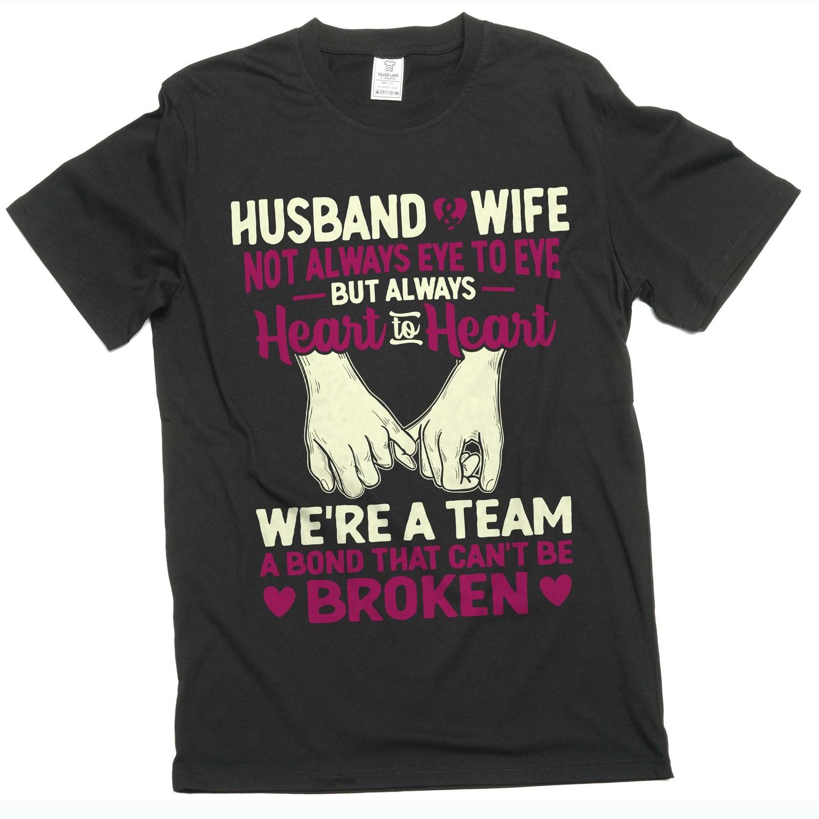 Men s Husband and Wife T-Shirt Mens Womens Tees Top couple Valentine s day anniversary family gifts 4XL