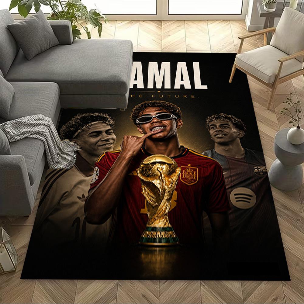 Lamine Yamal's Yamal: Future Football Floor Mat Design for Dining Room Hallway Balcony Bedrooms Anti-slip Rug Anime Office Decor Perfect Gift for Frie