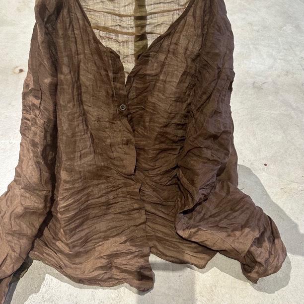 SN56 Versatile Crew Neck Ramie Cardigan - Summer Sun Protection, Solid Color, Drop Shoulder.