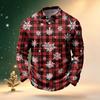 Men's Golf Shirt Long Sleeve Casual Christmas Print Quick-Dry Mesh Top