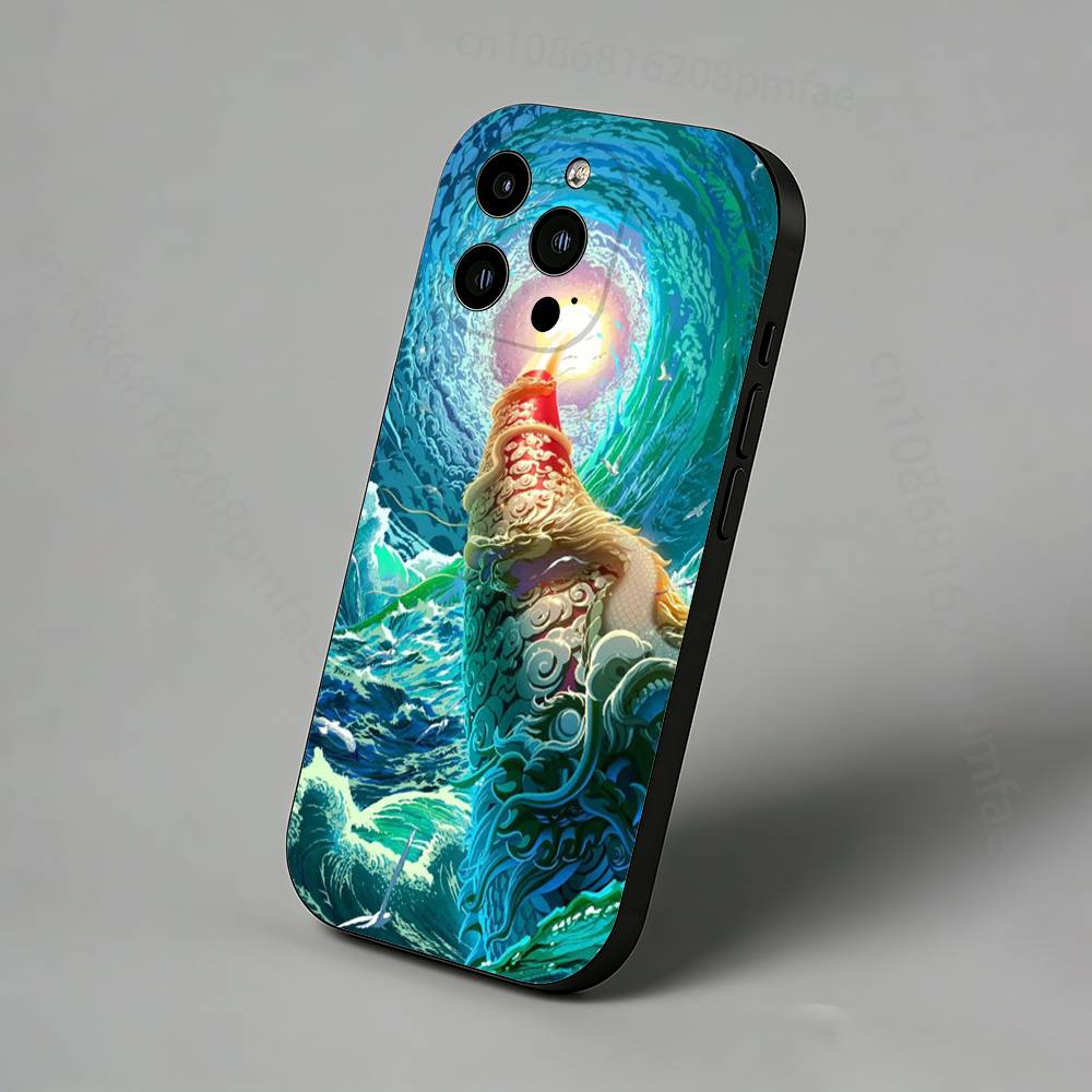 B-Black Myth Wukong Phone Case for iPhone 17 Air 16 Pro Max 16e 15 Plus 14 13 Mini 12 11  Back Cover