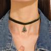Snowflakes Christmas Tree Bells Velvets Collar Necklace Christmas Clavicle Chain