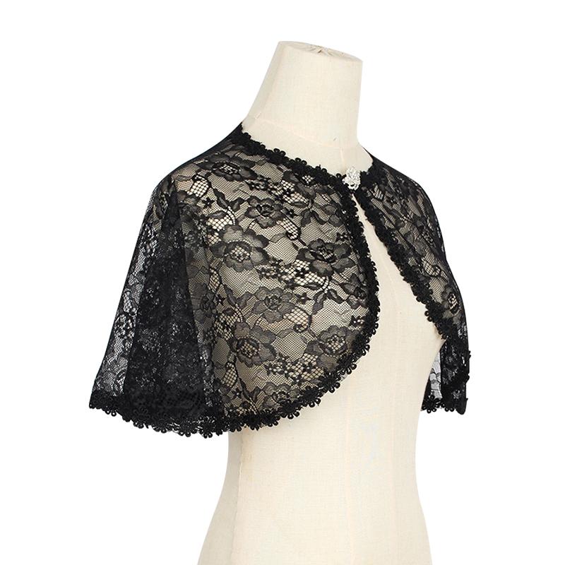 1Pc Diamant-Knopf Mode Mantel Moderne Spitze Schal Einfachheit Sonnenschutz Strickjacke Volltonfarbe Brautkleid