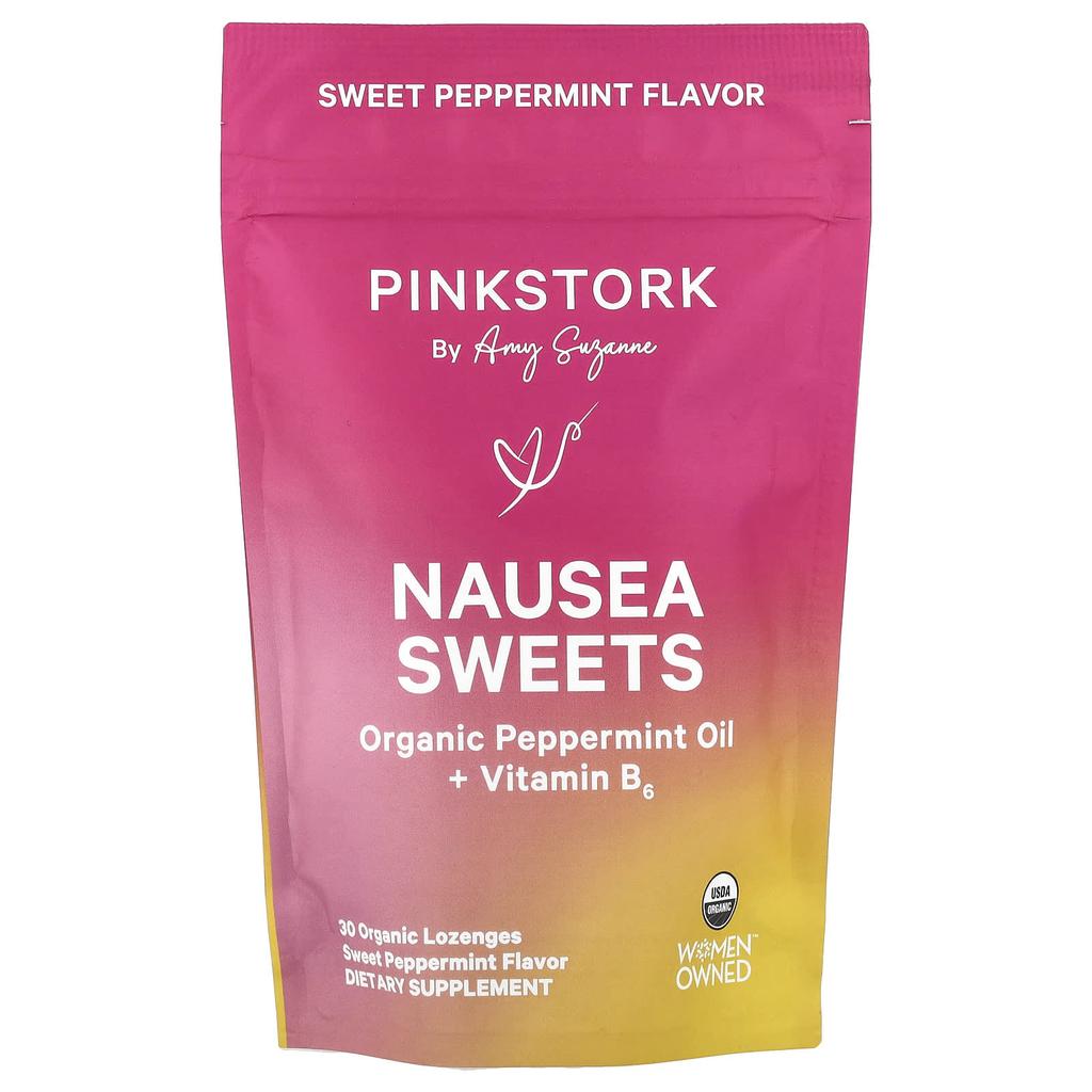 Anti-Nausea Sweet Peppermint Organic Lozenges 30 Tablets