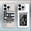 A-ASAP Rocky Rapper Phone Case For iPhone 16,15,14,13,12,11,Mini,Pro,MAX White Matte Shockproof Cover