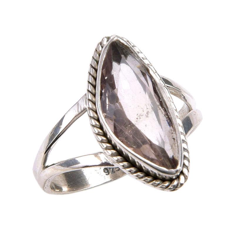 Natural Ametrine Gemstone Handmade 925 Solid Silver Jewelry Ring Size 7.5 q2e65