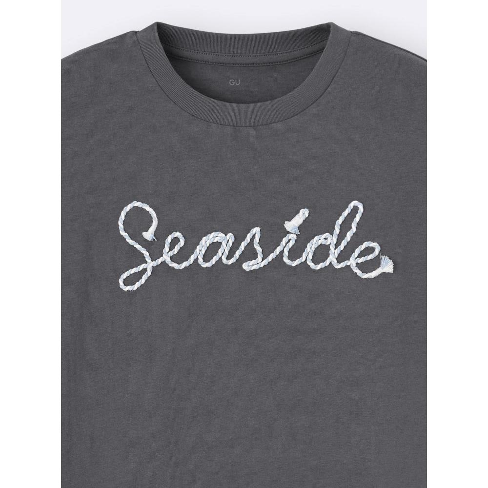 Gu By Uniqlo Girls Graphic T  Rope Embroidery 