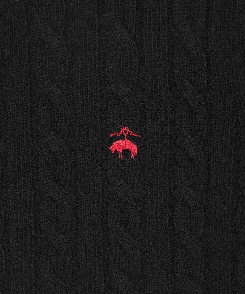 BROOKS BROTHERS [Women'S] Wool Cable Sweater (Black) (Bbwrwbf401)