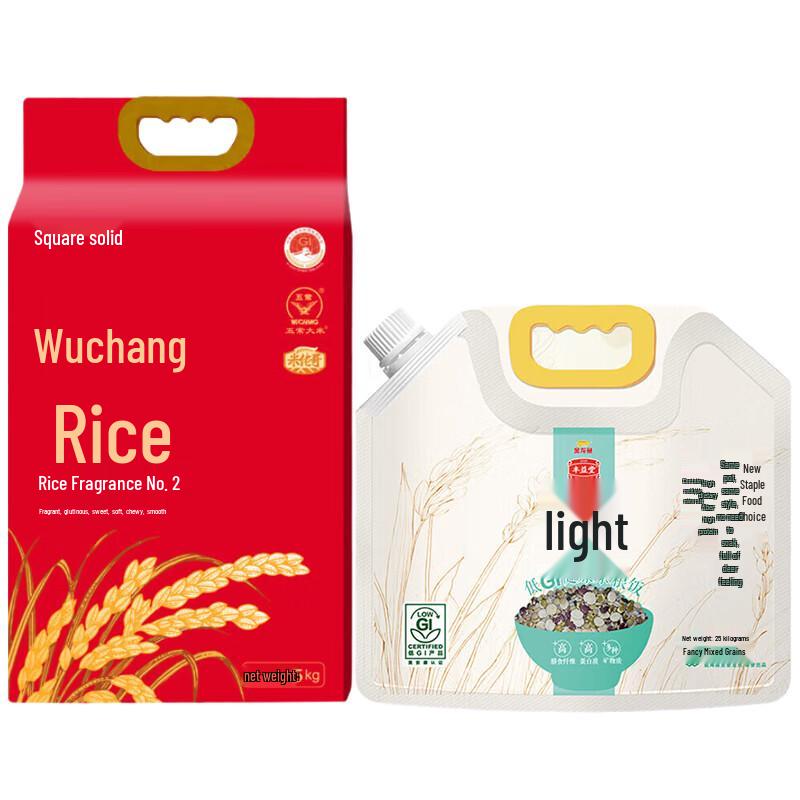 Jinyu Dragon Wuchang Daohua Fragrant Rice & Low GI Healthy Mixed Grains Bundle