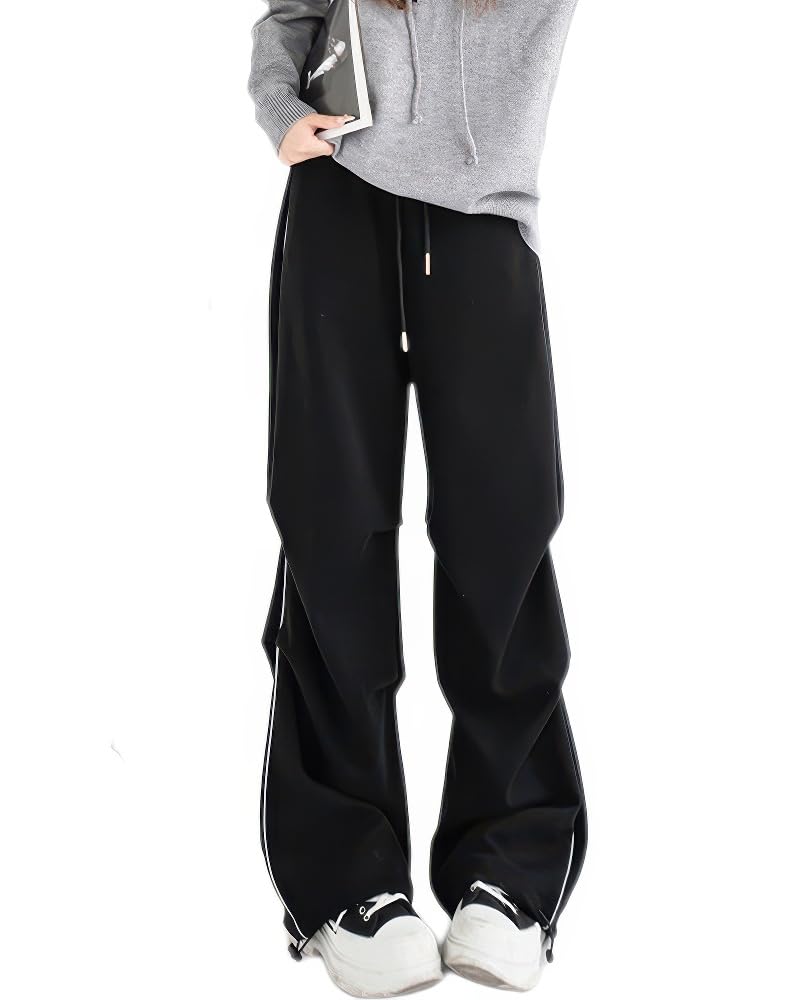 

Sweat Long Sports Loose Jogger Adjustable Large Sizes [HIMATI] Women s Pants, Pants, Fit, Pants, Jersey, Drawstring, Summer, Spring, Autumn, - Black-L чёрный