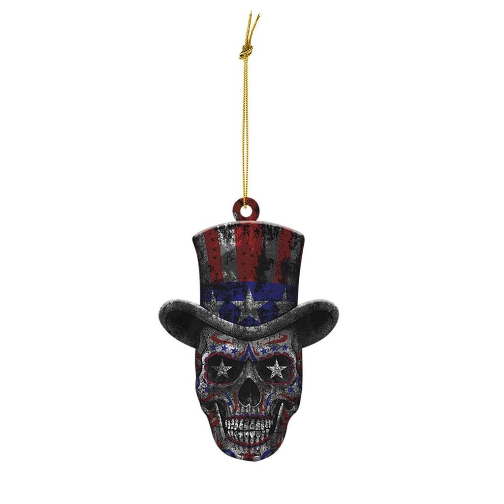 Skull Delightful Acrylic Zombie Gnome Pendant For Festive Car Home Decoration