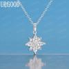 925 Sterling Silver AAA Zircon Fashion Pendant Necklace Wedding Jewelry