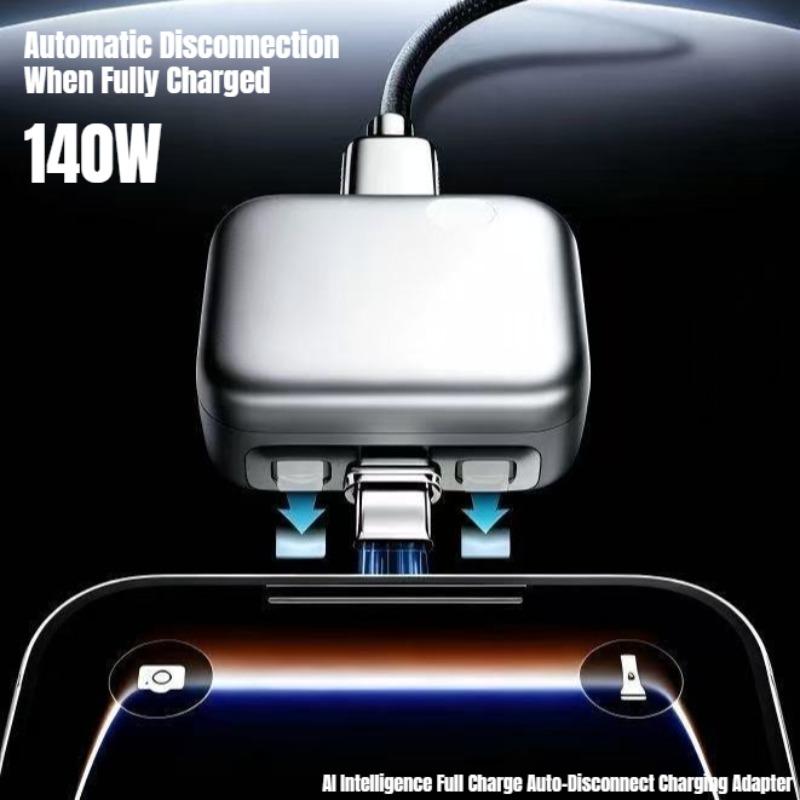 Intelligence Full Charge Auto-Disconnect Charging Adapter 140W Fast Charge Safety Separator Automatically for Type-C Devices