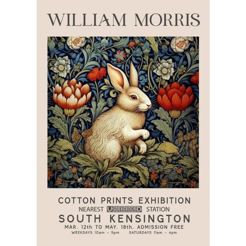 Vintage William Morris Exhibition Butterfly Moon & Stars Art Poster Canvas Painting Wall Prints Picture Living Room Home Decor