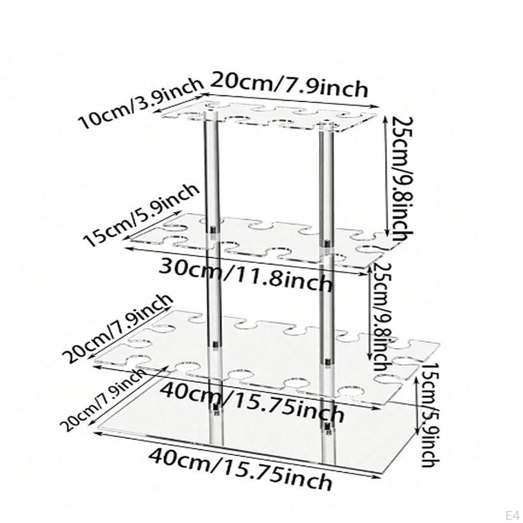 Acryl-Präsentationsständer für Weingläser mit abnehmbarem Champagnerflötenhalter für Veranstaltungen