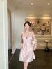 Ice Silk Pajamas Women's Summer Simple and Sexy Suspender Chest Pad Nightdress Thin 1011 New Pure Desire Style Loungewear