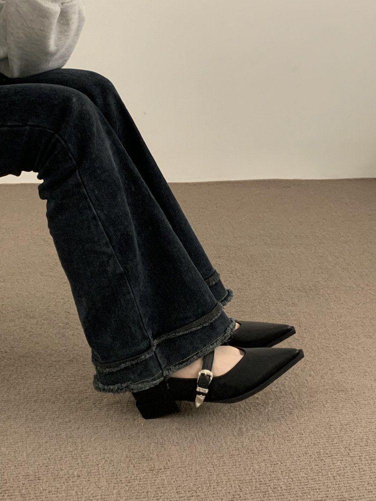 2025 New Autumn Women's Pointed Toe Mary Jane Shoes - Soft Leather, Versatile & Stylish