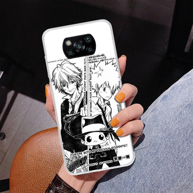 Katekyo Hitman Reborn Phone Case For Xiaomi Poco X7 X6 X5 Pro F7 Ultra Redmi 15C 15 13C 13 12C 12 10 10A 10C 9 9A 9C 9T Cover Po