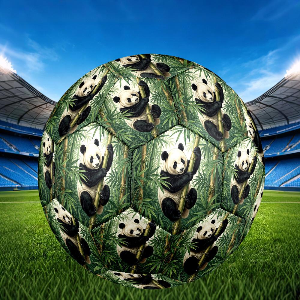 1pc Panda Bamboo Forest Theme Soccer Ball Football, Size 5, Lightweight PVC, Durable Outdoor Training Soccer Ball, Gift M61460