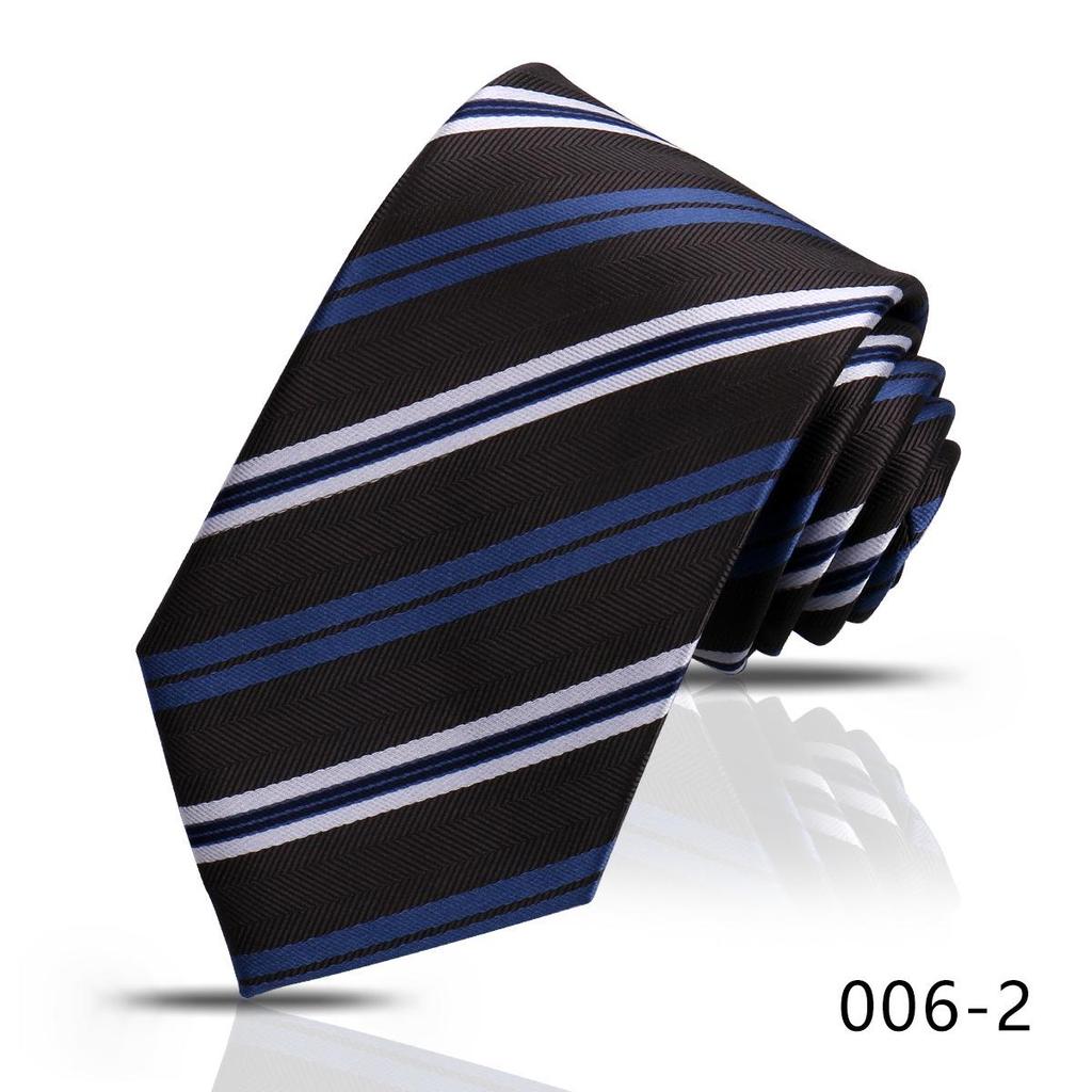 Hochwertige Herren-Seidenkrawatte, 8 cm breit, für Business und Hochzeitsanzug, mit diagonalen Streifen und Karomuster