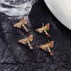 Colorful Zircon Dragonfly and Butterfly Stud Earrings - Versatile and Fashionable Jewelry for Women
