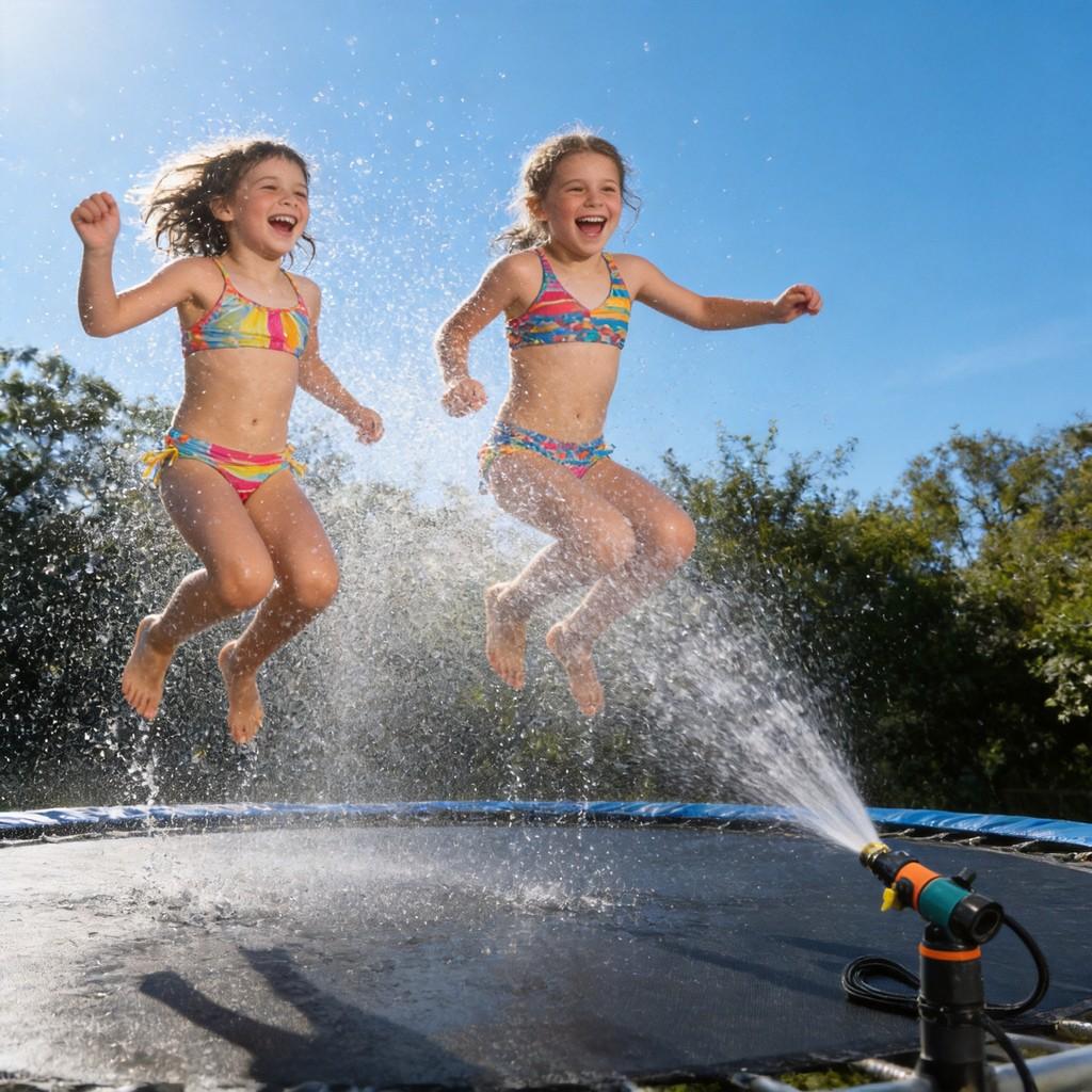 Trampoline Sprinkler Water Hose For Garden Lawn Cooling And Family Play