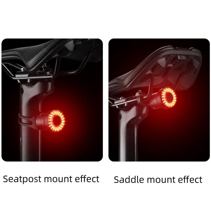 WEST BIKING Bicycle Rear Light Intelligent Brake Sensing Taillights High Visibility Type-C Rechargeable Bike LED Rear Light2