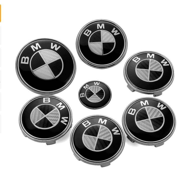 FA67pcs Front Hood Emblem Car 50th Anniversary Logo 82mm+Rear Badge 74mm+Wheel Hub Cap 68mm Decoration Cover Styling for BMW