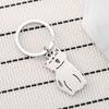 Cartoon Cat Dog Stainless Steel Keychain Cute Pet Design Fashion Couple Pendant Practical Animal Lover Gift