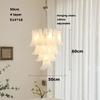 Nordic luxury Chandelier French glass pendant light dimmable LED light living room hotel bedroom decorative lighting fixtures