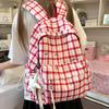 Schoolbag Japanese Retro Plaid Schoolbag Female College Students Simple and Versatile Large Capacity Junior High School Girls Sense of Value Backpack