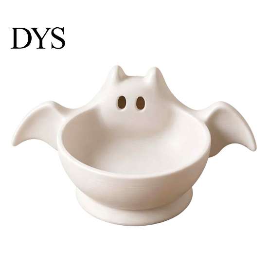 Entryway Catchall Tray Halloween Bat Shaped Storage Bowl, Cute Candy Tray, Spooky Home Office Desk Accessories Tabletop Ornament, Multifunctional