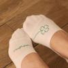 NMOO.OU F04_LUCKY CLOVER FAKE SOCKS_cream